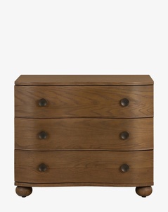 Angel High Quality Contemporary <b>Antique</b> Solid Teak Wood Nightstand Dark Brown with 3 Drawers for Apartment Bedroom Use - Product Image 2