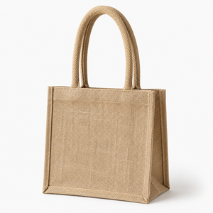 Bolsa de Regalo de Yute Metálico con Logotipo Personalizado, 20x20x12cm, para Recuerdos de Boda, Venta al Por Mayor, Fabricante OEM ODM, Proveedor de Marca Privada - Product Image 3