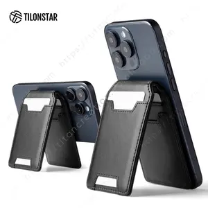 TILONSTAR TGPA100 New Men Leather Card Holder Slim Rfid Blocking Wallet With Magnet Magnetic Card Holder