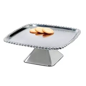 Designer Metal Cake Stand Dessert Display Plate Cupcake Holder Event Party Table Decor Contemporary Finish - Product Image 4