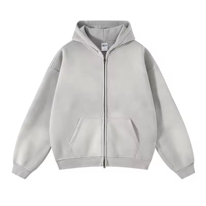 Hoodie streetwear avec broderie appliquée, effet vintage délavé, effet soleil, coupe ample, courte et oversize pour hommes - Product Image 4