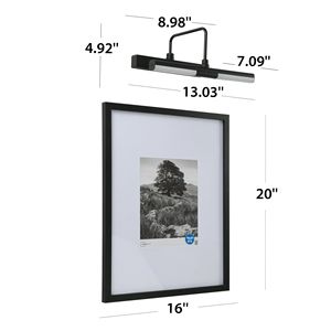 Cornice da Parete con Luce 16x20 Pollici, con Passepartout per Foto 8x10 Pollici, Elegante Cornice per Arte Murale - Product Image 4