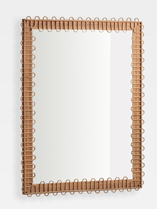 New Rattan Wall <b>Mirror</b> Rectangular <b>Mirror</b> Frame Woven <b>Mirror</b> Decor Rustic Wall <b>Hanging</b> <b>Mirror</b> Ideal For Living Room Home Decor - Product Image 2