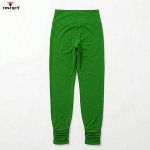 New Design Women's High Waist Fitness Sport Leggings 100% Cotton Breathable Yoga Gym Wear Custom Logo Seamless Made Pakistan - Product Image 5