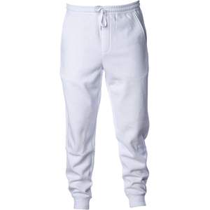Pantalon en molleton 100% coton de poids moyen de Independent Trading Co., taille XL, blanc, style jogging avec décoration de motif de logo personnalisé - Product Image 3