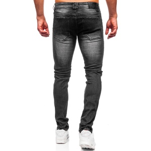 Pantalon en jean pour homme, coupe classique, tissu extensible en coton respirant, durable, décontracté, à porter tous les jours, pantalon de mode pour toutes les saisons - Product Image 6