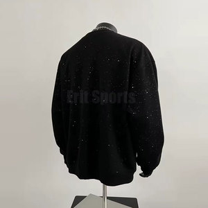 Sudadera de Forro Polar con Pedrería para Hombre, Diseño Clásico, Informal, Ecológica, Transpirable, de Invierno, de Manga Larga, Ajuste Cómodo - Product Image 4