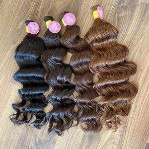 ผมคนดิบต่อแบบหลวมสไตล์เป็นลอนลึก #4 #6 #8เทรนด์สีต่อผมทุกพื้นผิว - Product Image 1