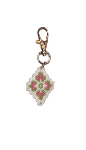 Porte-clés en perles en gros avec motif brodé, design unique, perles de rocaille colorées, porte-clés brodé en provenance d'Inde - Product Image 2