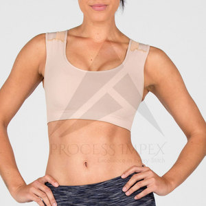Women Seamless Sports <b>Bra</b> Scoop Neck Racerback Medium Support Breathable <b>Sheer</b> Layer Yoga Activewear Solid Color Spandex Nylon - Product Image 3