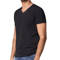 T-shirt pour homme, vêtements de sport et de fitness pour l'été, coupe ajustée, manches courtes, col en V, hauts décontractés pour homme, service OEM