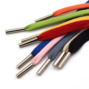 Cordon tressé personnalisé de 12 mm de large, à 3 brins torsadés, avec embouts métalliques, pour cordons de sweat à capuche, lacets de chaussures, vêtements, chaussures, textiles de maison, sacs - Product Image 1