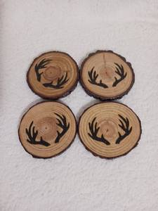 Unique Square Wooden Coaster Irregular Design Table <b>Mat</b> Eco-Friendly Reusable <b>Mats</b> Pads Modern Handmade Decor 2mm Thick Uttar - Product Image 2