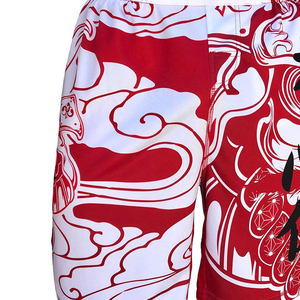 Shorts de boxe personnalisés - Polyester/Nylon extensible, légers, respirants, séchage rapide, unisexe, logo sur le devant, vêtements de sport - Product Image 6