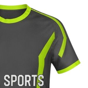 Men Black Lime Green Sublimated Handball Jersey Short Sleeve <b>Polyester</b> Team Wear Sports <b>Shirt</b> Match Training Apparel - Product Image 4
