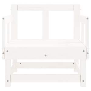 Silla de jardín modular mediana de madera de pino macizo blanca - Product Image 4