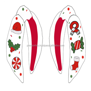 Football Beaded <b>Padded</b> Headband Tail Handmade Embroidery Foam Finger Sports Fan Hairband <b>Game</b> Day Cheer Accessory for Kids - Product Image 2