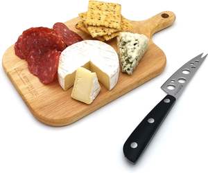 Tabla de Cortar MATTSTONE HILL, Tabla de Quesos Pequeña, Tabla de Charcutería Mini, Tabla para Servir, Decoración de Pared, Madera de Caucho con Textura Natural - Product Image 1