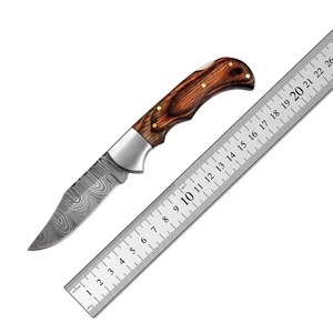 Cuchillos de Caza de Hoja Fija de Acero de Damasco de Alta Calidad al por Mayor, Cuchillos de Camping con Mangos Personalizados para Minoristas - Product Image 1