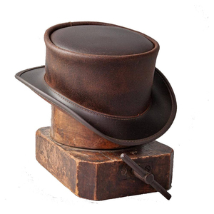 Chapeaux en cuir véritable de qualité supérieure, chapeaux de cowboy western, taille personnalisée, confortables, chapeaux de cowboy en cuir pour l'extérieur, pour un usage quotidien - Product Image 3