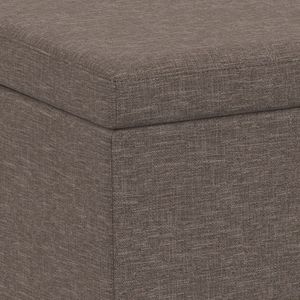 Panca contenitore extra large Avalon Fawn Brown, elegante sgabello e pouf con ampio spazio contenitivo - Product Image 2