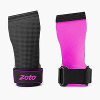 Poignées de musculation ZOTO pour entraînement croisé, sangles de levage rembourrées en cuir épais pour les rameurs et les tractions