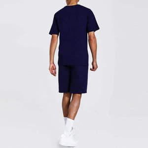 Ensemble de t-shirts décontractés d'été légers en coton 100% tricoté, imprimés numériquement et brodés, respectueux de l'environnement pour hommes - Product Image 5