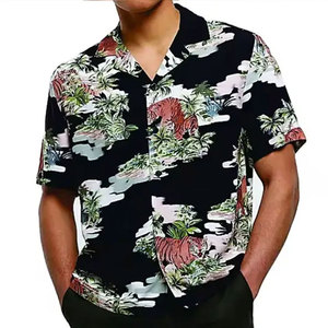 Camiseta Hawaiana Informal para Hombre, Antiarrugas, Ecológica, Transpirable, de Alta Calidad, con Logotipo/Colores Personalizados - Product Image 2