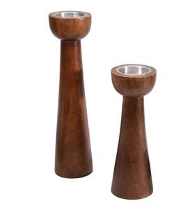 HASAN CRAFT Handmade Wooden <b>Tealight</b> <b>Candle</b> <b>Holder</b> Eco Friendly Turned Baluster Base Customized Shape for Home Decor - Product Image 1