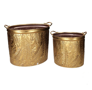 Pots de jardin décoratifs finition argentée avec support, jardinières métalliques de forme personnalisée, fabrication et fournisseur, design populaire, jardinière en fer - Product Image 4