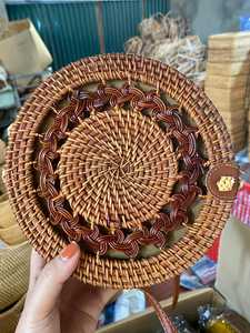 Natural Rattan <b>Bag</b> Premium Grade Handwoven <b>Straw</b> Beach Purse For International Market Bulk Wholesale Export Container - Product Image 3