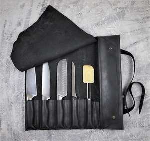 Sac de transport en cuir robuste pour couteaux de chef, personnalisé, pour le voyage, pochette de rangement pour plusieurs outils de chef, sac pliable professionnel pour chef LKR-0276 - Product Image 4