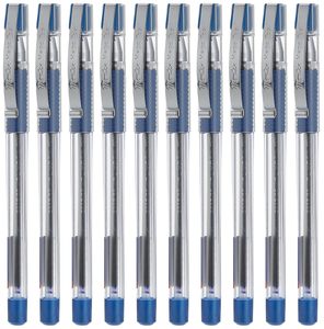 German Ink Montex Mega Top Ball <b>Pen</b> Acupressure Grip Transparent Plastic Body Blue Ink <b>Refillable</b> 0.7MM Tip Office & School Use - Product Image 5
