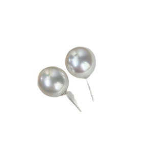 <b>Edison</b> S925 Silver Ring & Pearl Earrings Wholesale 10-11mm White Round Freshwater Pearls with Strong <b>Light</b> & Fine Flaws - Product Image 5