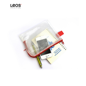 Assorted Color Waterproof Zipper Lock L Shape PVC Mesh <b>Bags</b> with Handle Strap - Product Image 4