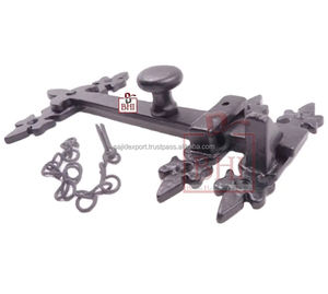 Loquet de porte à anneau en fer noir vintage antique ensemble de loquet de porte anglais traditionnel Design moderne pour l'application de construction - Product Image 4