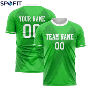 เสื้อฟุตบอลเปล่าแบบเรียบ OEM รับสกรีนโลโก้ เสื้อฟุตบอลขายส่งจำนวนมาก ผ้าโพลีเอสเตอร์ระบายอากาศได้ดี เสื้อฟุตบอลสั่งทำพิเศษ - Product Image 6