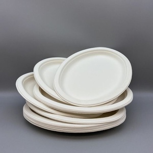 Vajilla Redonda de 6 Pulgadas de Calidad Premium, Platos de Bagazo de Caña de Azúcar Natural para Catering, Bodas y Fiestas en 2026 - Product Image 1