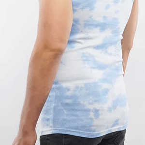 Tie Die Hot Sale Men Knitted Tank <b>Top</b> Workout Fitness Breathable Quick Dry Streetwear with Customized Logo <b>Low</b> MOQ - Product Image 4