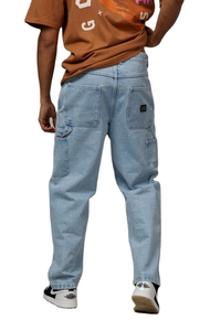 Jean taille haute coupe skinny droite respirant avec ourlet fendu en denim délavé clair pour femme, pantalon décontracté pleine longueur en coton délavé à la pierre - Product Image 4