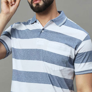 T-shirts respirants à manches courtes pour hommes de haute qualité, broderie de logo personnalisée, motif uni, tissu jersey, polo uni - Product Image 5