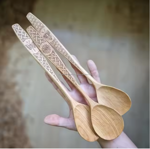 Wooden Spoons Cooking Wooden Utensils Non Stick Spoon Cooking <b>Spatula</b> Holder Teak from India - Product Image 6