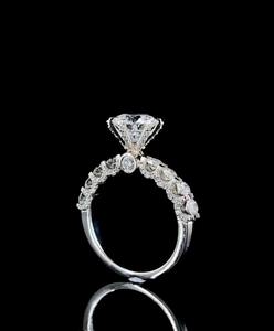 Anillo de Diamante Natural Certificado con Diseño Único, Plata de Ley 925, Ajustable, Joyería para Propuesta de Matrimonio, Disponible para la Venta - Product Image 2