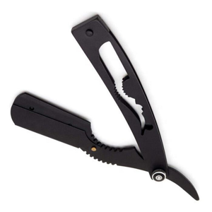 Navaja de Afeitar Recta de Acero Inoxidable Reutilizable al por Mayor con Mango de Madera, Herramienta Profesional de Barbería OEM - Product Image 1