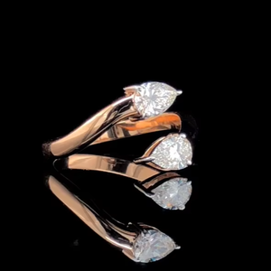 Anillo de Compromiso con Diamante Cultivado en Laboratorio, Corte Pera, 1.5 CT, Certificado IGI - Product Image 3