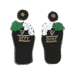 Pendientes de cuentas únicos con cuentas brillantes 100 por ciento de cuentas de vidrio accesorio decorativo hecho a mano para mujeres - Product Image 1