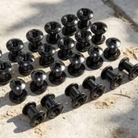 Kit de vis métalliques, vis à fente et vis à tête cruciforme, quincaillerie de fixation robuste pour le bricolage de couteaux tactiques en cuir Kydex personnalisés