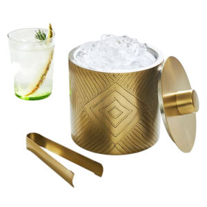 Cubos de hielo de acero inoxidable con asas, cubos para vino, cubos metálicos para bebidas, enfriador de bebidas para el hogar, bar, club, cerveza - Product Image 4