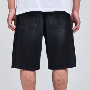 Shorts en jean pour homme de haute qualité avec logo personnalisé, style vintage, coupe ample, denim respirant, taille mi-haute, idéal pour l'été chaud - Product Image 6