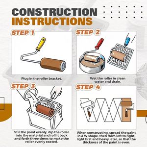 Set di 3 Rulli per Pittura Testurizzata da 4 Pollici, Marrone, per Pareti e Soffitti Popcorn, Miglioramento Domestico - Product Image 6
